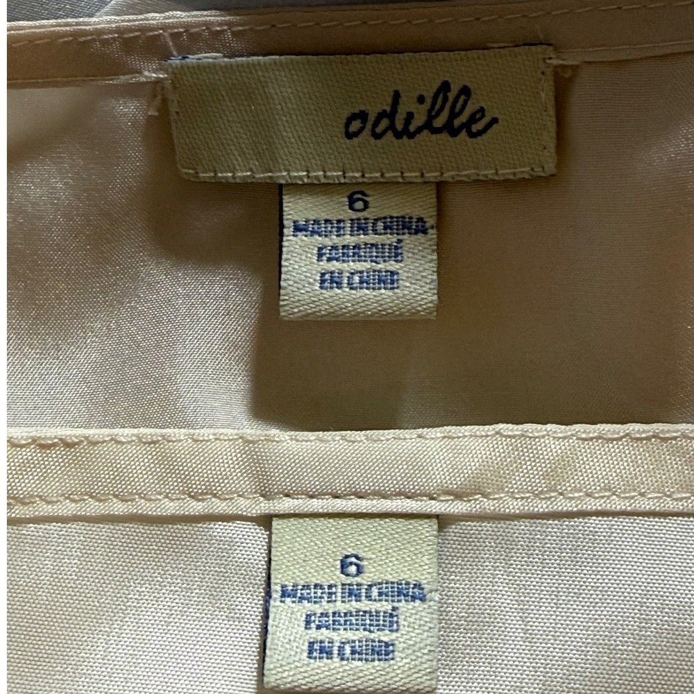 ANTHROPOLOGIE ODILLE 100% Silk Shore House Pastel Striped Shift Dress Size 6 - Picture 7 of 7